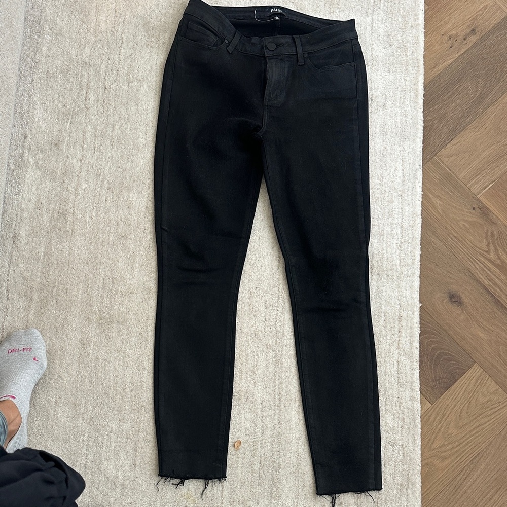 PAIGE Women's Black Skinny Jeans wax Jean